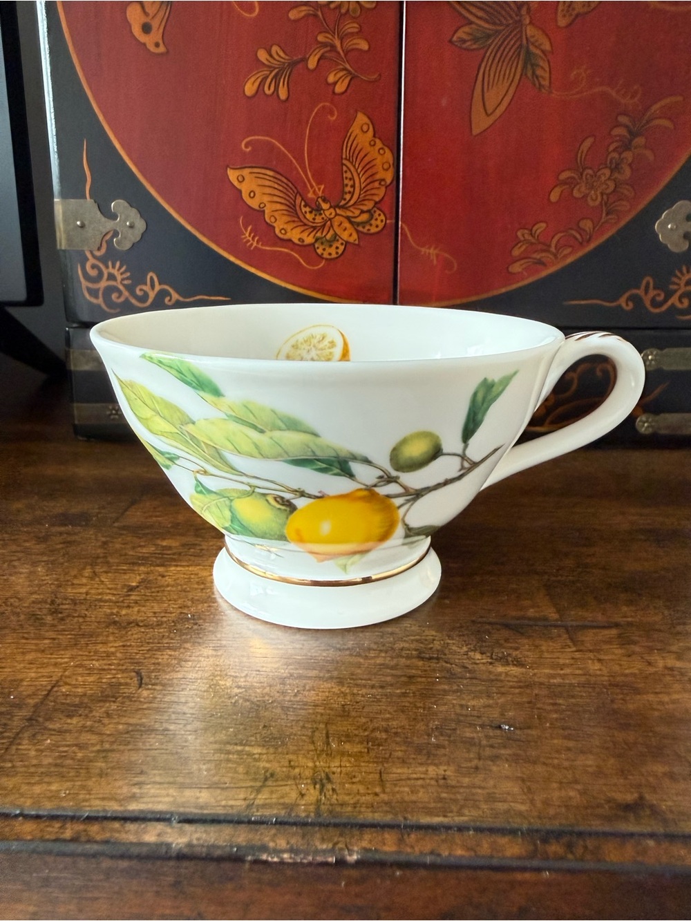 Sweet Living Lemons Porcelain Tea Cup